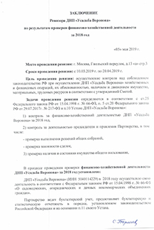 Заключение ревизора 2018 год
